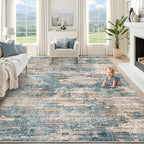 XLUEZ 9x12 Area Rug for Living Room, Washable Modern Abstract Large Area Rug by XLUEZ