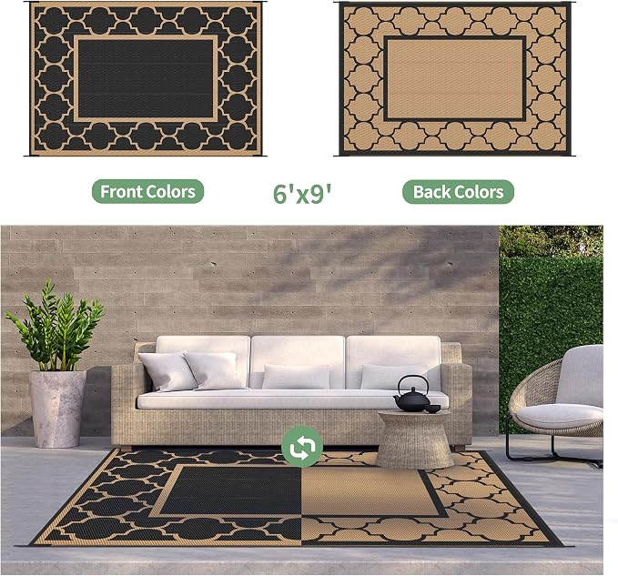 GENIMO 6' x 9' Outdoor Rug Waterproof - Image 4