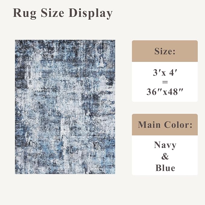 3x4 Washable Entryway Area Rug - Image 2