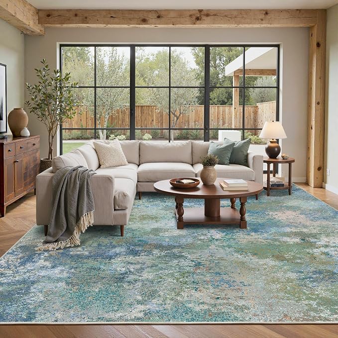 BEIMO Area Rugs 7'6"x9'6" for Living Room Bedroom, Modern Abstract Machine - Image 3