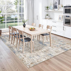 Washable 8x10 Area Rug – Modern Neutral Abstract Soft Non-Slip Stain-Resistant - Image 4
