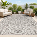 JONATHAN Y Boho Medallion Indoor Outdoor Area Rug 4X6 Black/Gray, Estrella by JONATHANY