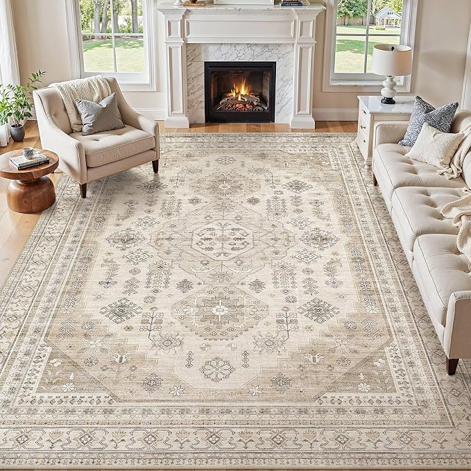 10x12 Washable Area Rug, Large Rugs by JessibouAreaRug