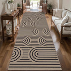 Tangsoo Modern Rainbow Easy Jute Rug 2.6x10 Washable Kitchen Runner by Tangsoo