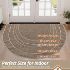 BEQHAUSE Dirt Trapper Door Mat 36" x 60" Half Circle Non Slip Washable Doormats - Image 3