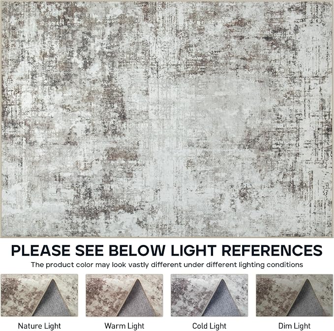 9x12 Area Rugs for Living Room Rug Washable: Modern Large Rug for Dining Room - Image 7