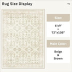 Soalmost Area Rug 6x9, Washable Rugs, Stain Resistant Gray Area Rugs - Image 5