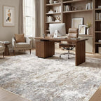 UERMEI Square Area Rugs : Washable 12x12 Neutral Modern Abstract Carpet - Image 4