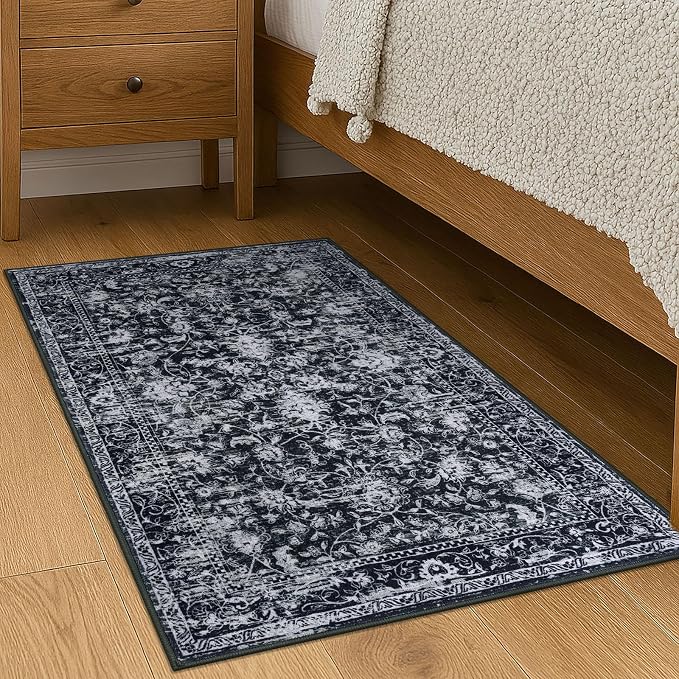 KILOCOCO Small Area Rug 2x3 Entryway Rugs Printed Vintage Moroccan Floral - Image 3