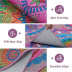 Arenarug Meditation Indoor Outdoor Rug 8x10 ft Mandala Pattern Rug Boho Style - Image 5