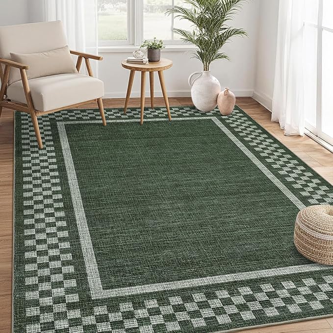 GarveeHome Washable Area Rug 4x6 Small Living Room Rugs Modern Bordered Soft by GarveeHome