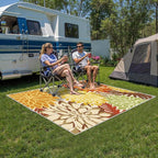 Colorful 3x5 Washable Rug for Living Room Tropical Botanical Modern Floral - Image 8