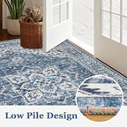 2x3 Area Rugs Living Room Rug: Washable Vintage Boho Medallion Rug No Slip - Image 9
