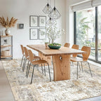 10x10 ft Square Living Room Rug – Washable Modern Abstract Area Rug - Image 3