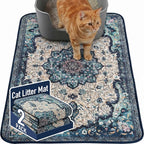 Hompet Cat Litter Mat 2 Pack, 24x36 Large Machine Washable Trapping Mats by Hompet