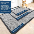 OLANLY Front Door Mat Outside Entrance 47x23, Heavy Duty Sturdy Natural Rubber - Image 2