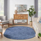 Nourison Home Nourison Essentials Navy Blue 6' x 9' Oval Area Rug - Image 3