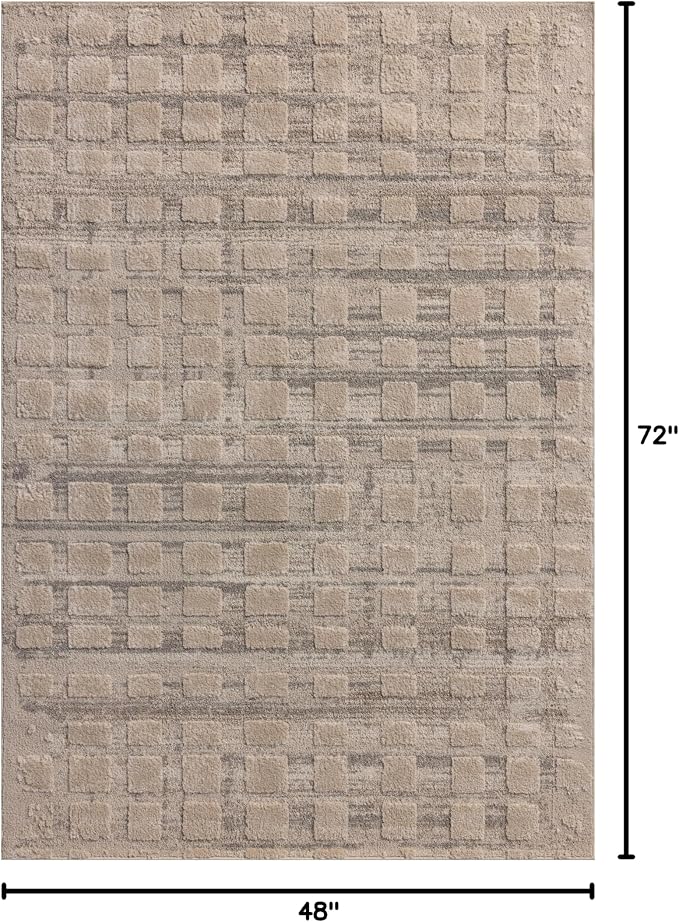 Loloi Amber Lewis Monty Collection MOT-06 Pebble/Beige 4'-0" x 6'-0", .50" Pile - Image 2