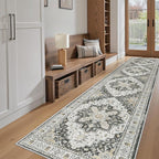 Madane Hallway Runner Rug 2'6''x12' Kitchen Runner, Non Slip Vintage Runners - Image 2