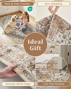Madane Washable Oval Rug 3x5 for Entryway, Small Oval Area Rugs for Kitchen - Image 6