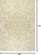JONATHAN Y Boho Medallion Indoor Outdoor Area Rug 9X12 Cream/Green, Estrella - Image 2