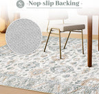 XLUEZ Area Rug 5x7 Living Room Rug, Machine Washable Vintage Distressed Boho - Image 7