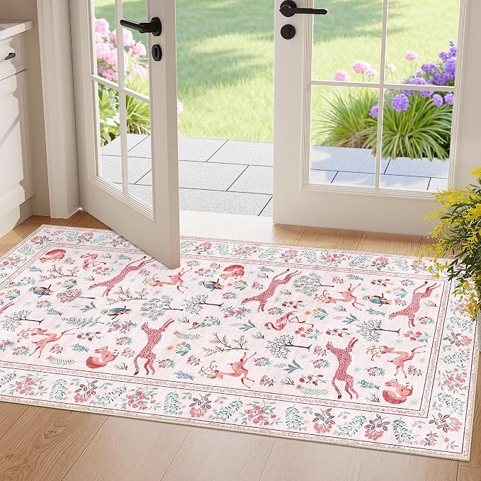 DUKINO 2x4 Rug for Hallway, Washable Kitchen Runner Rug by DUKINO