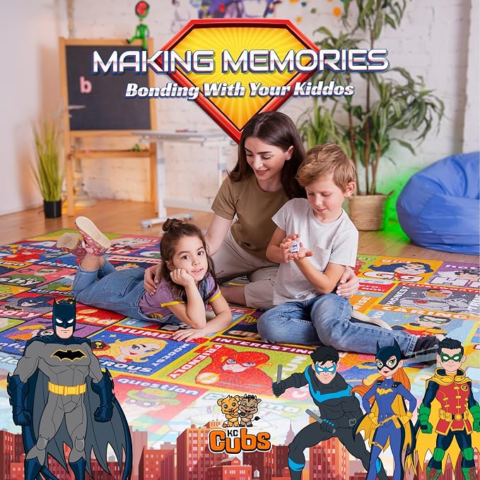 DC Super Friends Educational Kids Rug – ABC Alphabet, Emotions & Hero Traits - Image 8