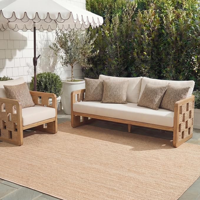 SAFAVIEH Outdoor Square Rug 10' - Image 4