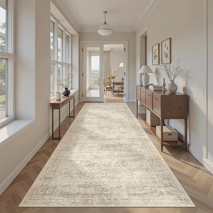 Soalmost Hallway Runner Rug 4x8 Wide: Washable Thin Runners - Image 4