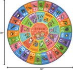KC Cubs Educational Kids Rug – ABC Alphabet Learning Mat – Farmhouse Animal - Image 2