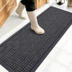 OLANLY Front Door Mat Outside Entrance 47x17, Heavy Duty Sturdy Natural Rubber by OLANLY