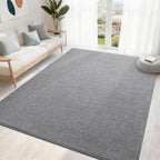 7x10 Feet Grey Area Rugs for Bedroom, Indoor Washable Memory Foam Rug for - Image 3