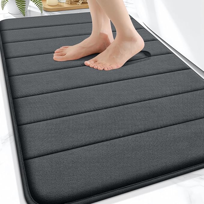 OLANLY Memory Foam Bath Mat 30x20, Super Soft Absorbent Bathroom Rugs, Quick Dry by OLANLY