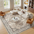 9x12 Area Rugs Living Room: Washable Vintage Rug Large Non-Slip Stain Resistant - Image 7