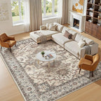 6x9 Area Rugs Living Room: Washable Vintage Rug Large Non-Slip Stain Resistant - Image 7