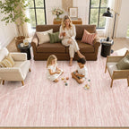 Nakagishi 6X8 Area Rugs Living Room: Washable Large Vintage Rug Neutral - Image 8