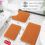 OLANLY Large Bathroom Rugs 50x30, Extra Soft Absorbent Chenille Bath Rugs - Image 2