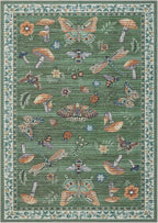Mushroom 10x13 Area Rug for Living Room Washable Non Slip Forest Soft Low-Pile - Image 3