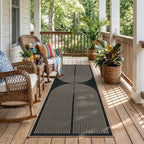 Lahome Enfys Modern Rainbow Hallway Runner Rug, 2x6 Washable Easy Jute Rugs by Lahome