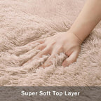 5x8 Area Rug for Living Room:Ultra Soft Fluffy Shag Beige Rugs, Large Fuzzy - Image 7