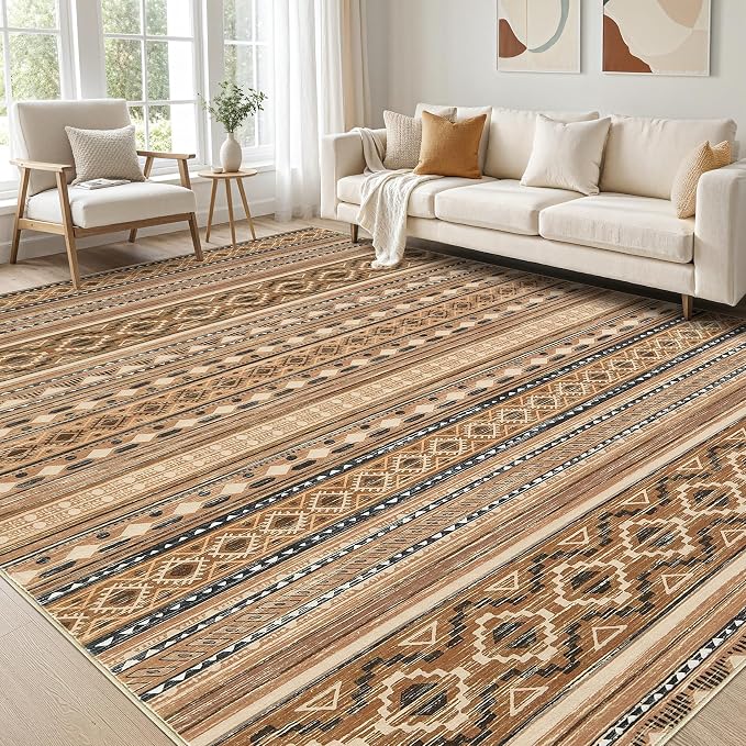 cotiled 7x9 Area Rugs Living Room Rug: Washable Boho Rugs by COTILED