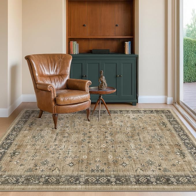 Boho Earth Tone 4x6 Large Entryway Rug - Image 3