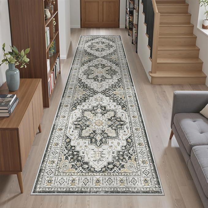 Madane Runner Rug 2x8, Washable Hallway Runner Rugs, Non-Slip Low-Pile Soft - Image 4