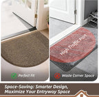BEQHAUSE Dirt Trapper Door Mat 24" x 36" Half Circle Non-Slip Washable Doormats - Image 6