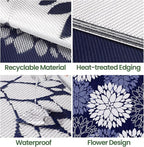 LuxStep Outdoor Rug Waterproof Outdoor Plastic Straw Rug Reversible Patio Rug - Image 4