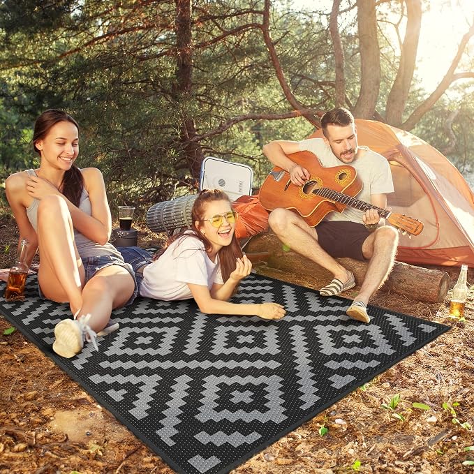 GENIMO Outdoor Rugs 3'x5' Waterproof, Reversible Mats, Outdoor Area Rug - Image 2