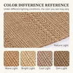MatEssenz 2x4 Washable Rug, Textured Natural Woven Low-Profile Small Runner - Image 7
