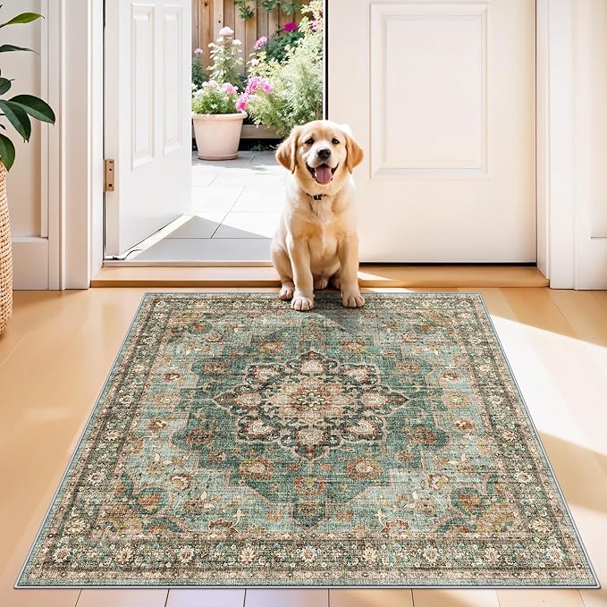 TOPRUUG Green Washable Entry Rug by TOPRUUG