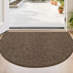 BEQHAUSE Dirt Trapper Door Mat 24" x 36" Half Circle Non-Slip Washable Doormats by BEQHAUSE
